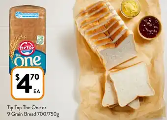 Foodworks Tip Top The One or 9 Grain Bread offer