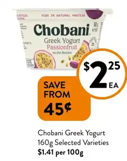 Foodworks Chobani Greek Yogurt offer