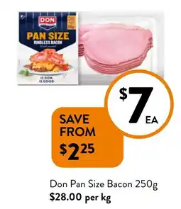 Foodworks Don Pan Size Bacon offer