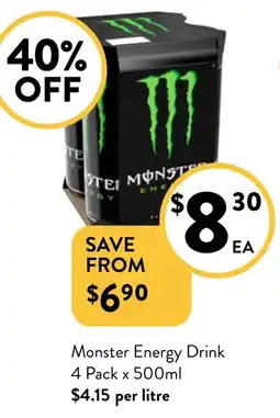 Foodworks Monster Energy Drink offer