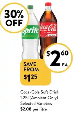 Foodworks Coca-Cola Soft Drink offer