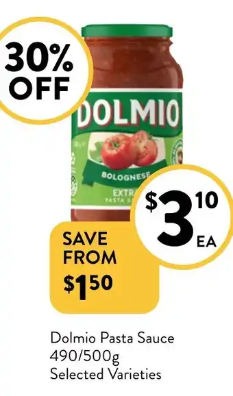 Foodworks Dolmio Pasta Sauce offer