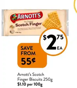 Foodworks Arnott's Scotch Finger Biscuits offer