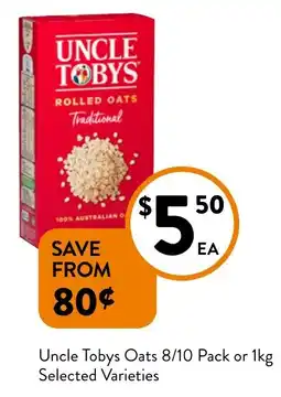 Foodworks Uncle Tobys Oats offer