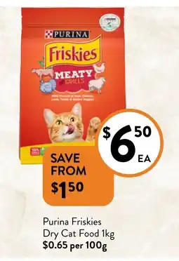 Foodworks Purina Friskies Dry Cat Food offer