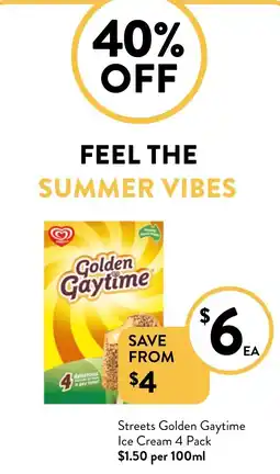 Foodworks Streets Golden Gaytime Ice Cream offer