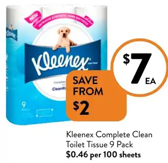 Foodworks Kleenex Complete Clean Toilet Tissue offer