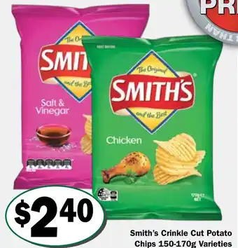 Friendly Grocer Smith's Crinkle Cut Potato Chips offer