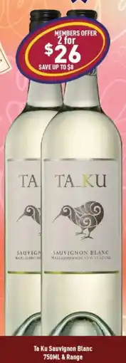 Liquor Legends Ta Ku Sauvignon Blanc & Range offer