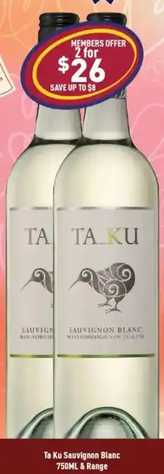 Liquor Legends Ta Ku Sauvignon Blanc & Range offer