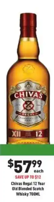 Liquor Legends Chivas Regal 12 Year Old Blended Scotch Whisky offer