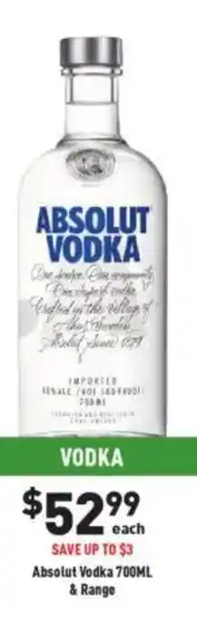 Liquor Legends Absolut vodka offer