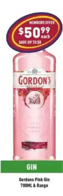 Liquor Legends Gordons Pink Gin offer