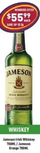 Liquor Legends Jameson Irish Whiskey offer