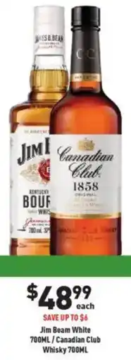 Liquor Legends Jim Beam White Canadian Club Whisky offer