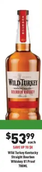 Liquor Legends Wild Turkey Kentucky Straight Bourbon Whiskey 81 Proof offer