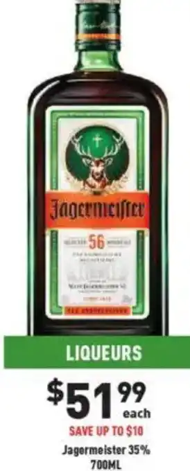 Liquor Legends Jagermeister 35% offer