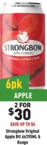 Liquor Legends Strongbow Original Apple Btl offer