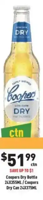 Liquor Legends Coopers Dry Bottle Coopers Dry Can offer