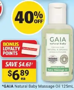 Cincotta Chemist Natural Baby Massage Oil offer