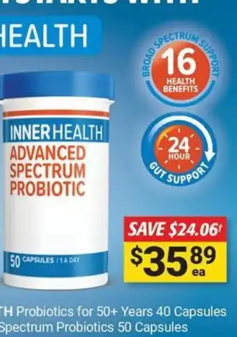 Cincotta Chemist Inner health advanced spectrum probiotic offer