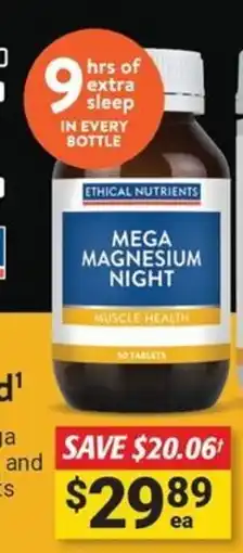 Cincotta Chemist Mega magnesium night offer