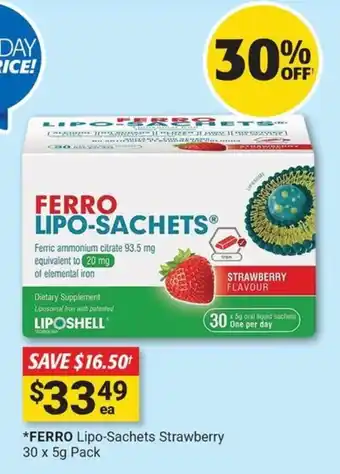 Cincotta Chemist Lipo-Sachets Strawberry offer