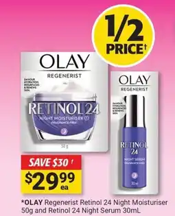 Cincotta Chemist Olay regenerist retinol 24 night moisturiser offer