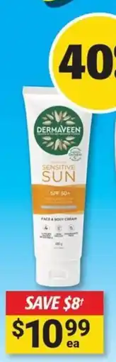 Cincotta Chemist Dermaveen sensitive sun spf 50+ offer