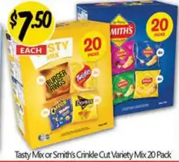 NQR Tasty Mix or Smith's Crinkle Cut Variety Mix offer