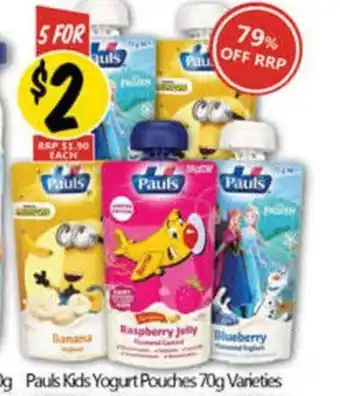 NQR Kids Yogurt Pouches 70g offer