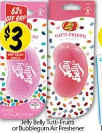 NQR Jelly Belly Tutti-Fruitti or Bubblegum Air Freshener offer