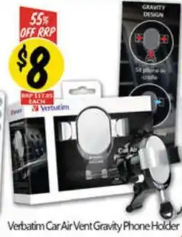 NQR Verbatim Car Air Vent Gravity Phone Holder offer