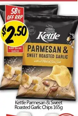 NQR Kettle Parmesan & Sweet Roasted Garlic Chips offer