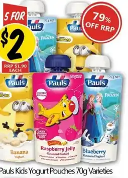 NQR Pauls Kids Yogurt Pouches offer