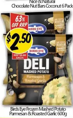 NQR Birds Eye Frozen Mashed Potato Parmesan & Roasted Garlic offer