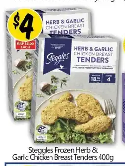 NQR Steggles Frozen Herb & Garlic Chicken Breast Tenders offer