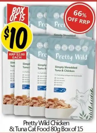 NQR Pretty Wild Chicken & Tuna Cat Food 80g offer