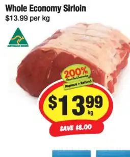 CORNETTS Whole Economy Sirloin offer