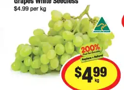 CORNETTS Grapes White Seedless offer