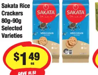 CORNETTS Sakata Rice Crackers offer