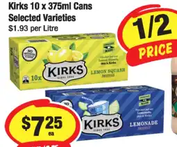 CORNETTS Kirks 10 x 375ml Cans offer