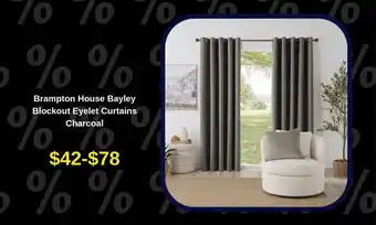 Spotlight Brampton House Bayley Blockout Eyelet Curtains Charcoal offer