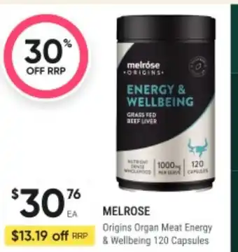 Healthy Life Melrose Origins Organ Meat Energy & Wellbeing offer