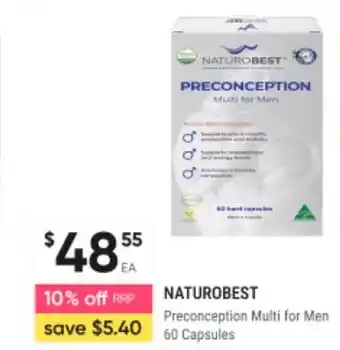 Healthy Life Naturobest Preconception Multi for Men offer