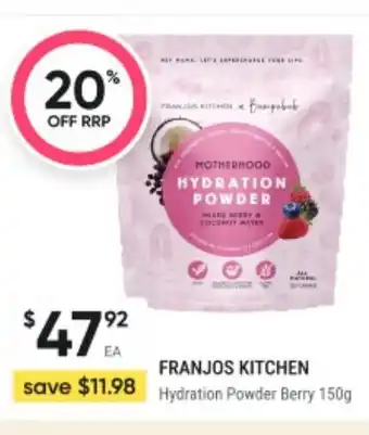 Healthy Life Franjos Kitchen Hydration Powder Berry offer