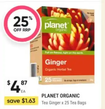 Healthy Life Planet Organic Tea Ginger x25 Tea Bags offer