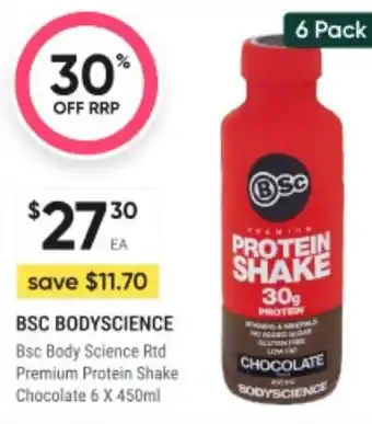 Healthy Life Bsc Body Science Rtd Premium Protein Shake Chocolate offer