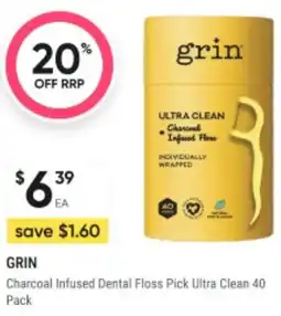 Healthy Life Charcoal Infused Dental Floss Pick Ultra Clean offer