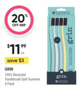 Healthy Life 100% Recycled Toothbrush Soft Summer offer